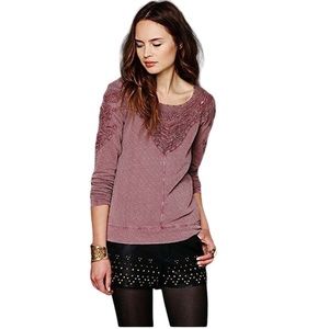 Women's Embroidered Scoop Neck Top - Dusty Rose